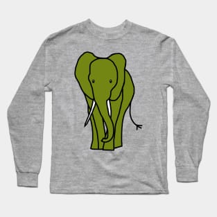Green Elephant Long Sleeve T-Shirt